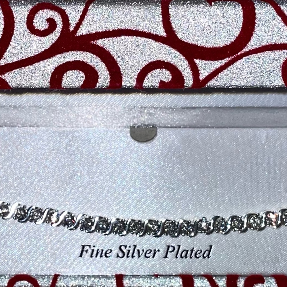 7” Swarovski Brilliance Silver Plated Tennis Bracelet